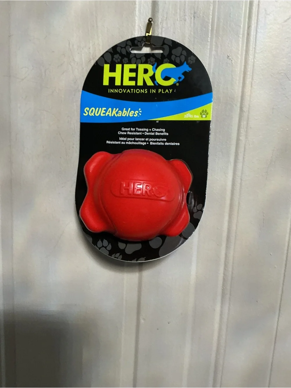 Brand New Caitec Hero Squeakables Widget Disc Floatable Red 3”